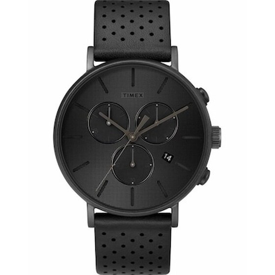 Timex Style Black Leather Strap image 0