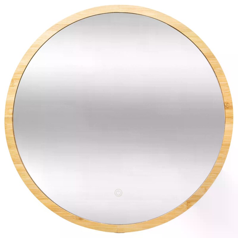 Διακοσμητικός Καθρέφτης Τοίχου Spitishop από Μπαμπού Φ57 cm - Φυσικό SPITISHOP