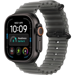 Apple Watch Ultra 4 GPS + Cellular 49mm Black Titanium Case with Translucent Black Ocean Band