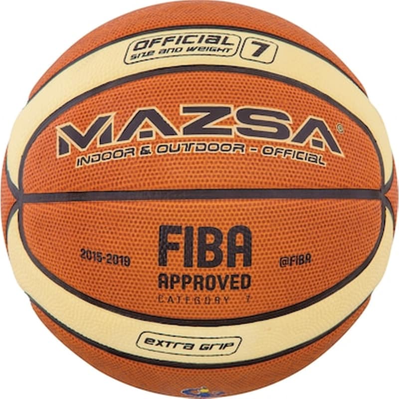 OEM Μπάλα Μπάσκετ Mazsa Fiba Approved No7 - Πορτοκαλί