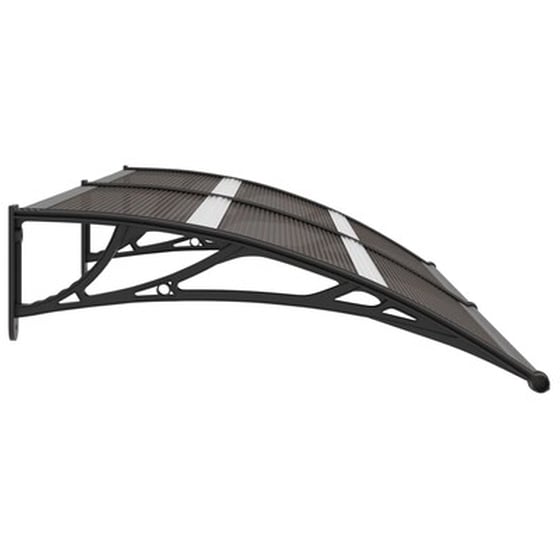 Vidaxl Στέγαστρο Πόρτας Μαύρο 200 X 80 Εκ. Πολυανθρακικό image 3
