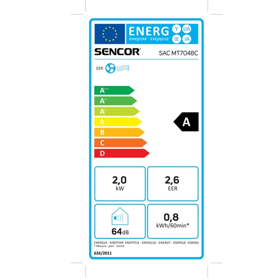 SENCOR MT7048C 7.000 BTU A μόνο Ψύξη με WiFi Φορητό Κλιματιστικό image 9