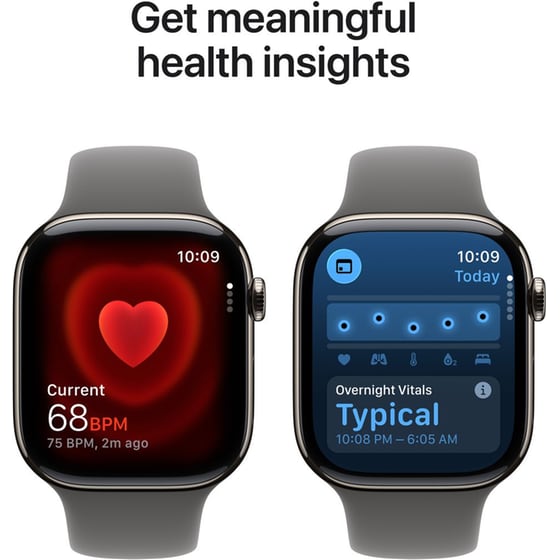 Apple Watch Series 11 GPS + Cellular 42mm Natural Titanium Case with Stone Grey Sport Band - M/L image 4