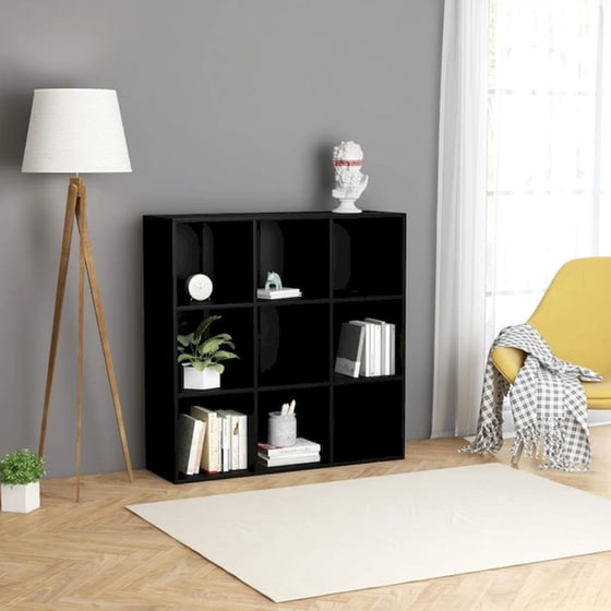 Βιβλιοθήκη VidaXL από Μοριοσανίδα 98x29x97.5 cm - Μαύρο image 2