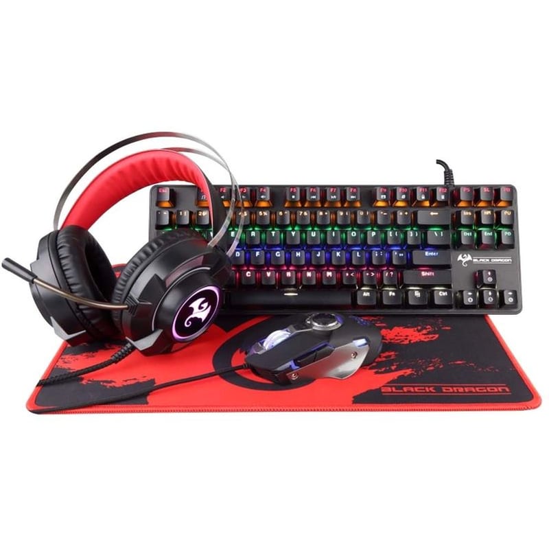 CONCEPTUM Conceptum Black Dragon G901 Σετ Gaming Μηχανικό Πληκτρολόγιο/Ποντίκι/Mousepad Μαύρο