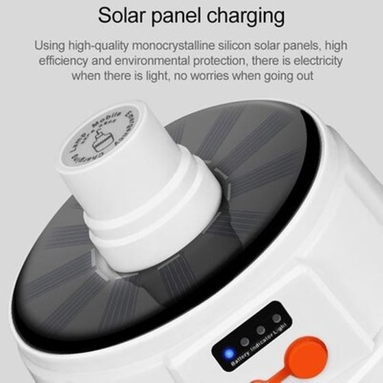 Ηλιακή Λάμπα Led 100 Watt Με 42 Leds Και Γάντζο Solar Emergency Charging Lamp image 3