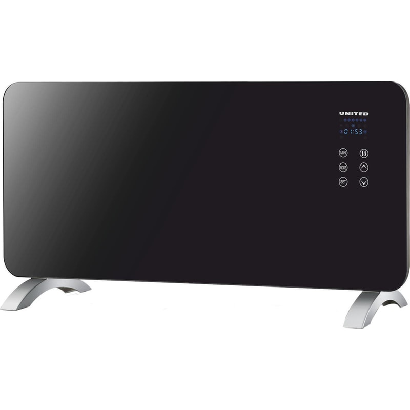 UNITED UHP-797 Θερμοπομπός Δαπέδου/ Τοίχου 2000W Μαύρο