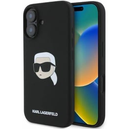 Θήκη Apple iPhone 16 - Karl Lagerfeld Liquid Silicone Karl Head MagSafe - Black