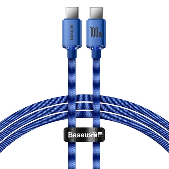 Καλώδιο δεδομένων Baseus Crystal Shine Series Usb-C to Usb-C 100W 1.2m - Blue image 0