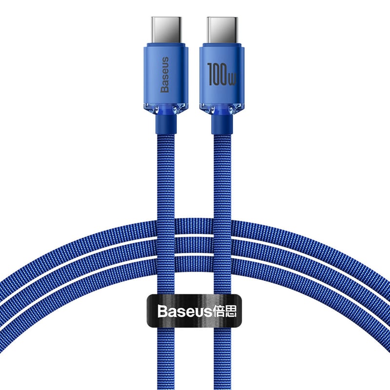 Καλώδιο δεδομένων Baseus Crystal Shine Series Usb-C to Usb-C 100W 1.2m - Blue