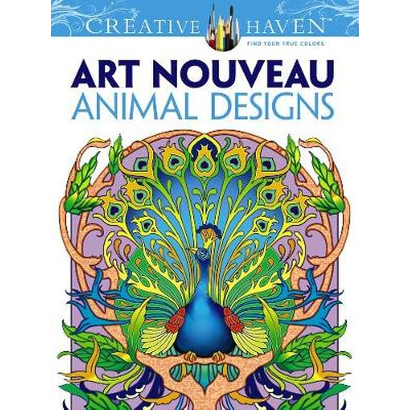 Creative Haven Art Nouveau Animal Designs Coloring Book