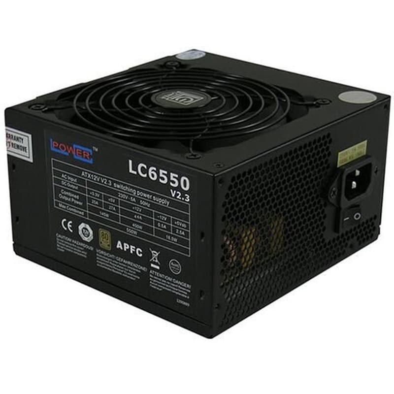 LC POWER Τροφοδοτικό Υπολογιστή LC-Power 550W Single Fan - Μαύρο