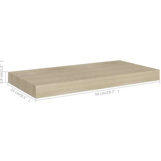 Ράφι Τοίχου VidaXL από MDF 50x23x3.8 cm - Δρυς image 6
