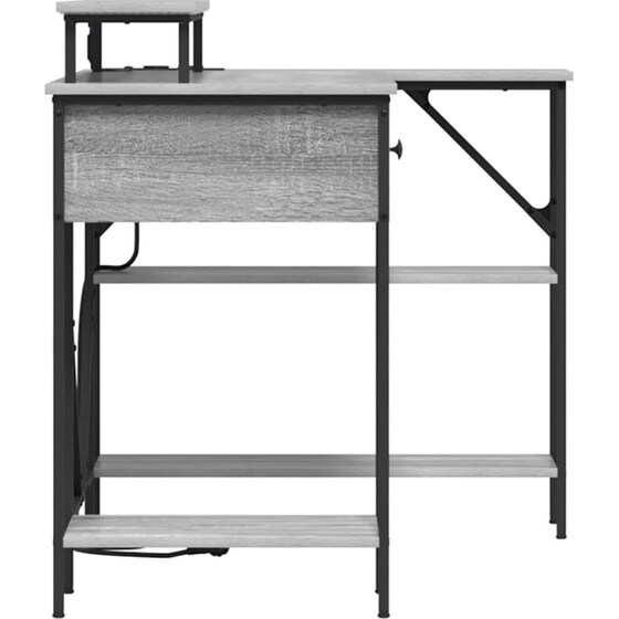 Γραφείο VidaXL από Επεξεργασμένο Ξύλο 120x79x86,5 cm - Γκρι Sonoma image 6