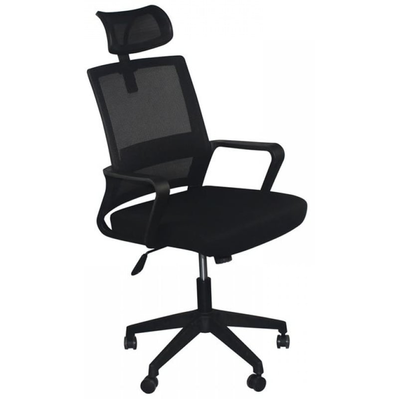 WOODWELL Καρέκλα Γραφείου Woodwell BF2020 από Mesh - Μαύρη