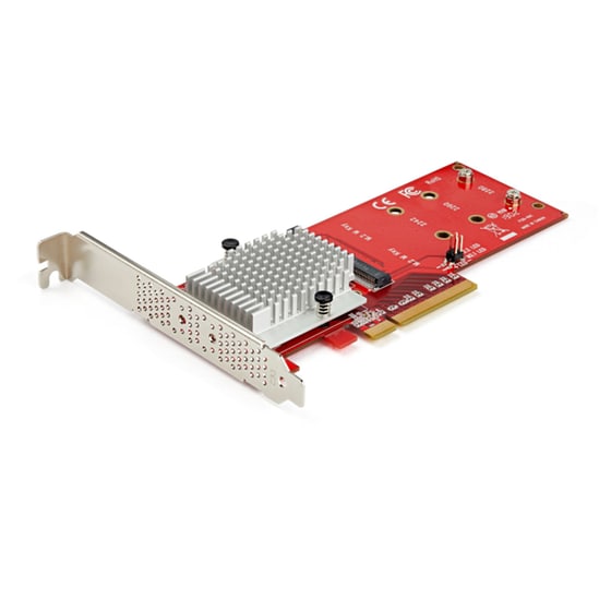 Startech PEX8M2E2 Κάρτα Δικτύου Ενσύρματη Σύνδεση x8 / x16 Dual NVMe or AHCI M.2 SSD image 0