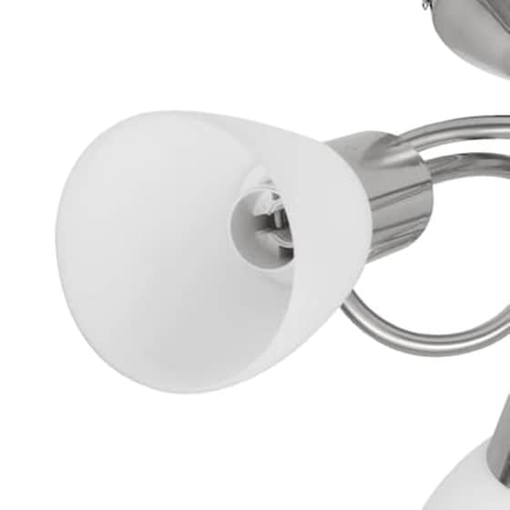 Vidaxl Φωτιστικό Οροφής Με Γυάλινα Καπέλα Για 3 Λαμπτήρες Ε14 image 4