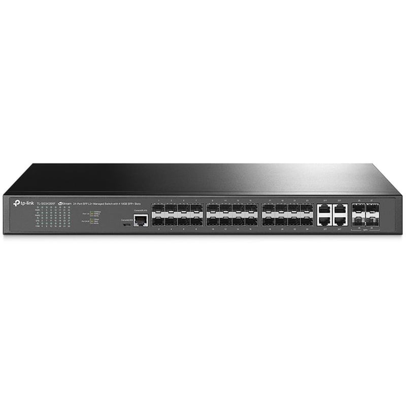 TP-LINK TL-SG3428XF JetStream Managed Switch L2+ Ten Gigabit Fiber (10000 Mbps) 24-Port