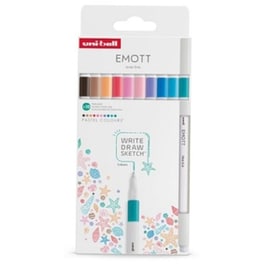 Μαρκαδόρος Σχεδίου Uni Pastel Emott 0.4mm (10 Τεμάχια)