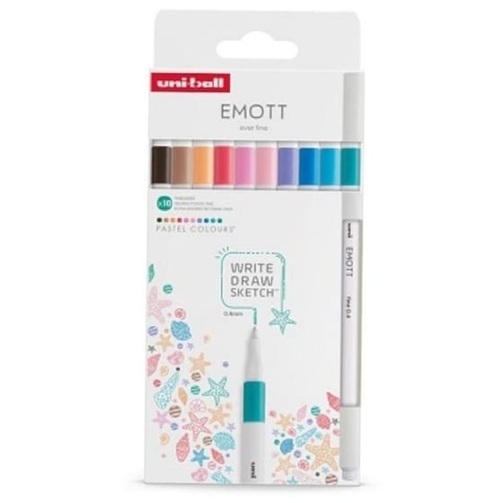 Μαρκαδόρος Σχεδίου Uni Pastel Emott 0.4mm (10 Τεμάχια) image 0