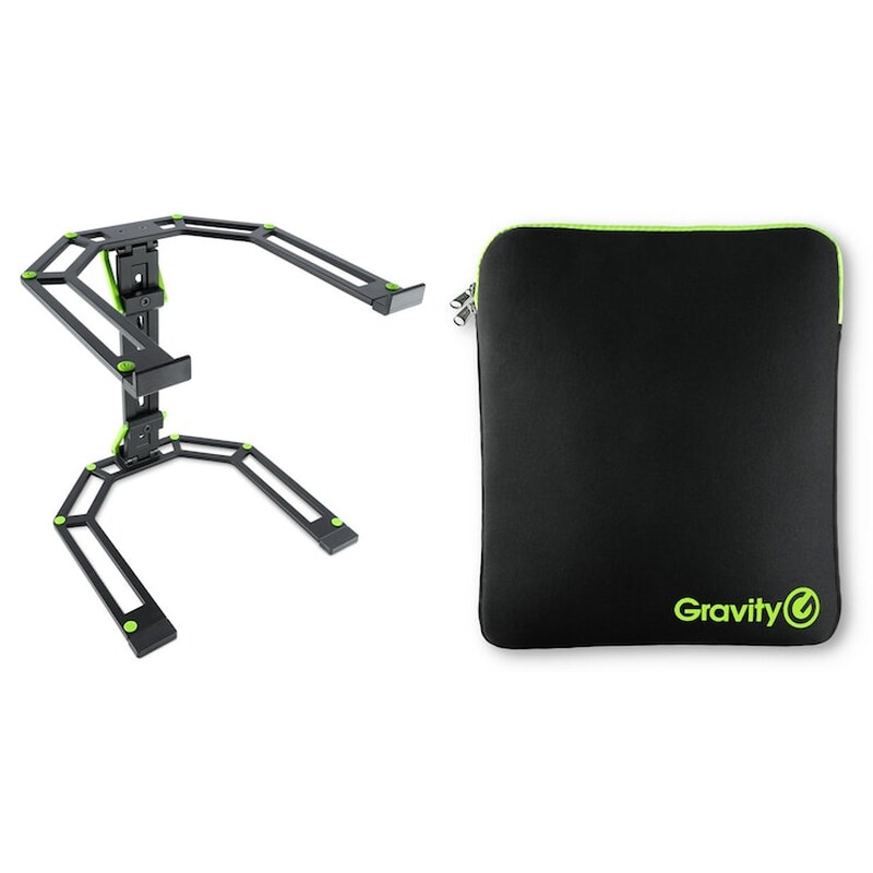 GRAVITY Gravity Lts 01 B Set 1 Adjustable Stand For Laptops And Controllers With Neoprene Protection Bag