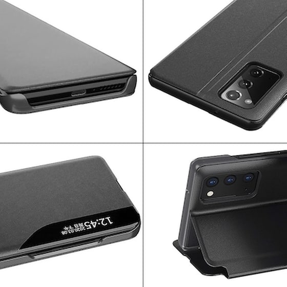Θήκη Apple iPhone 12 Mini - Ancus Smart Flip View Book Case - Black image 2