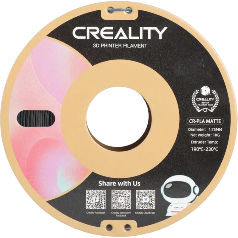 Creality CR-PLA 1.75mm Matte Black 3D Printer Filament
