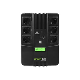 Ups Green Cell Ups07 Microsine 800va Lcd 12v 9ah 480w 6x Schuko 270 X 190 X 90 Mm