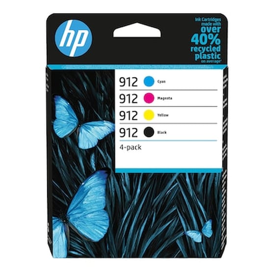 HP 912 Κυανό / Ματζέντα / Κίτρινο / Μαύρο Πακέτο 4 Μελανιών Εκτυπωτή 6zc74ae image 0