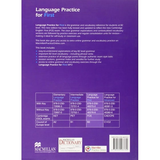 Language Practice for First 5th Edition Student's Book and MPO without key Pack image 1