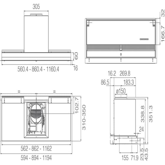 ELICA BOXIN NO DRIP IX/A/60 60 cm Inox Απορροφητήρας Μηχανισμός Απορρόφησης image 5