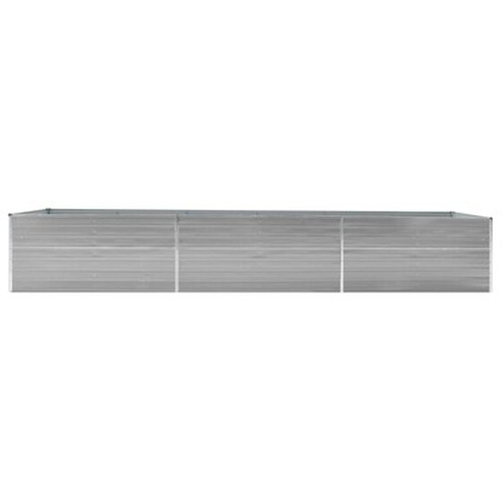 Vidaxl Ζαρντινιέρα Υπερυψωμένη Γκρι 480x80x45 Εκ. Γαλβαν. Χάλυβας image 3