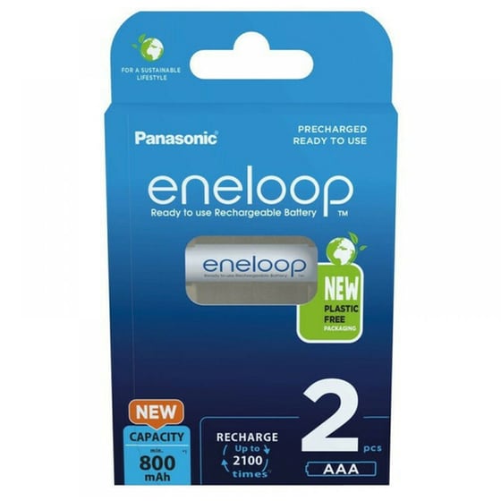 Επαναφορτιζόμενες Μπαταρίες Panasonic AAA 1.2 V 2 τεμάχια image 0