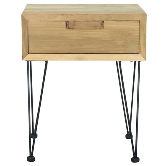 Κομοδίνο Vidaxl Από Μασίφ Ξύλο Teak 40x30x50 cm - Φυσικό image 1