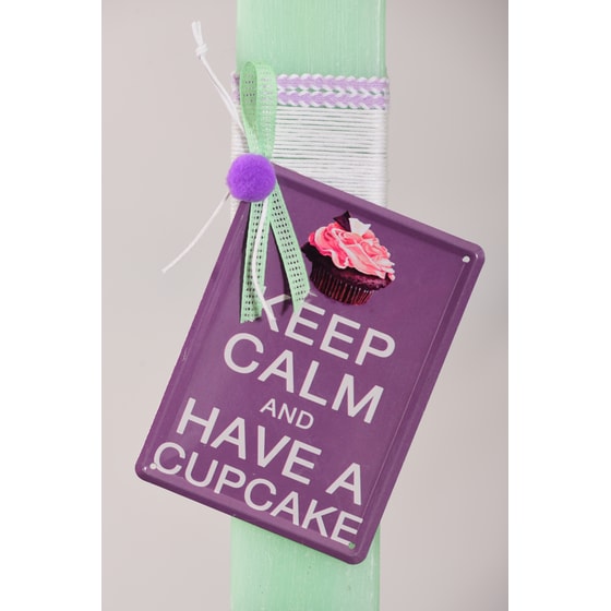 Λαμπάδα PERFECT MATCH Πινακίδα Μαγνητική Cupcake Μωβ image 2