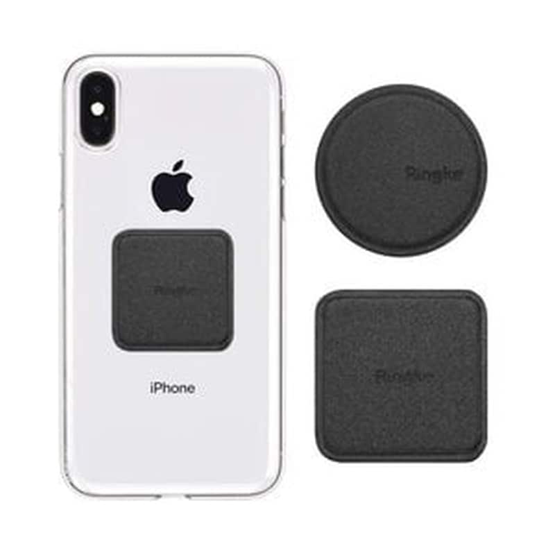RINGKE Ringke Acpu0001 Magnetic Mount Metal Plates Pu Leather (2 Pieces) Black