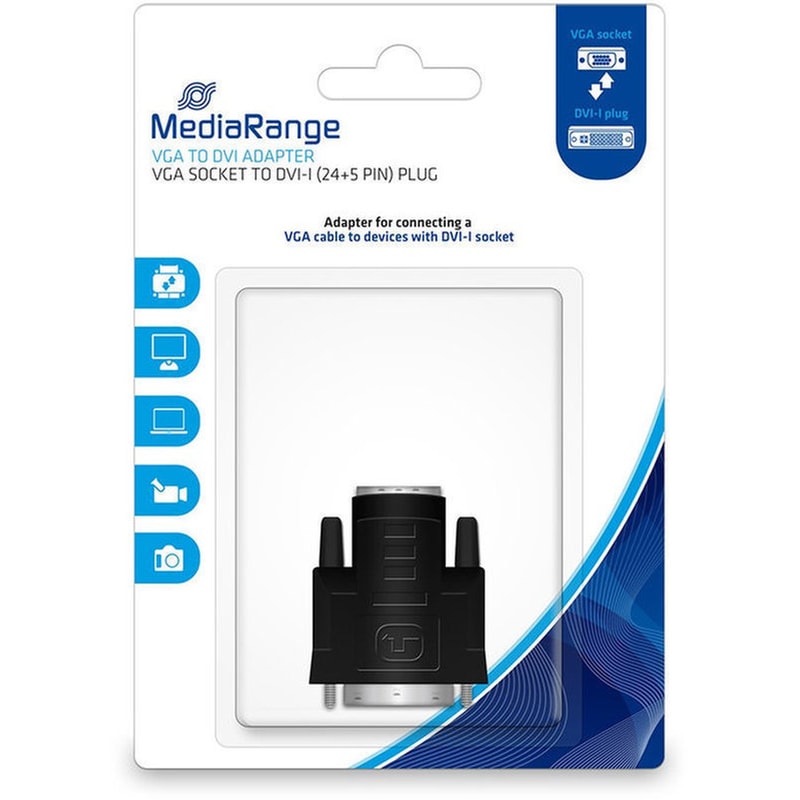 Αντάπτορας MediaRange MRCS172 VGA σε DVI - Μαύρο