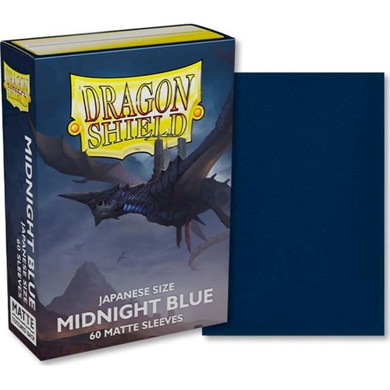 Dragon Shield Sleeves Japanese Small Size - Matte Midnight Blue (60 Sleeves) image 1