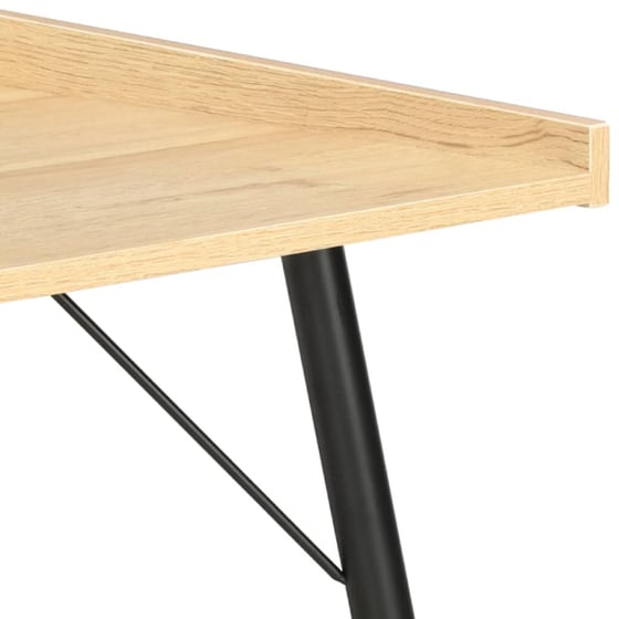 Γραφείο Μελέτης VidaXL από Μοριοσανίδα 90x50cm - Φυσικό/Μαύρο image 4