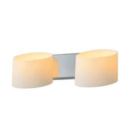 Απλίκα Τοίχου Aca Moet Oyd100452w Μεταλλική 29x12x14 cm - Ασημί/Λευκή