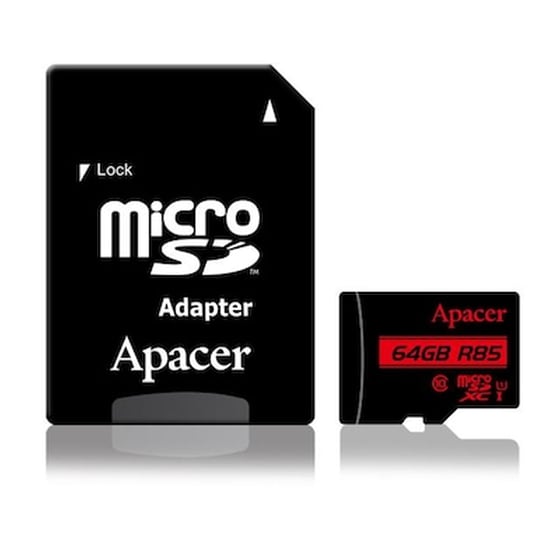 Apacer R85 microSDXC 64GB Class 10 U1 UHS-I με αντάπτορα image 1