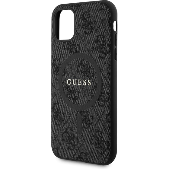 Θήκη Apple iPhone 11 - Guess 4g Logo Collection Magsafe Ring Stand Hard Case - Μαύρο image 5