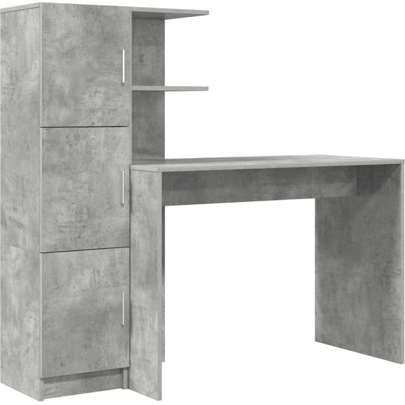 Γραφείο VidaXL 133,5x50x124 cm - Γκρι Σκυροδέματος (2 τεμ.)