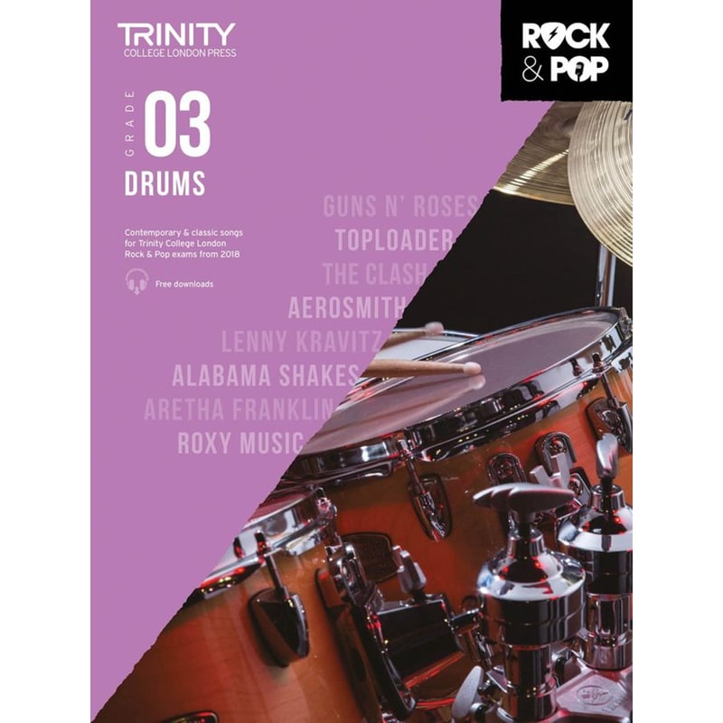 Trinity College London Rock Pop 2018 Drums Grade 3