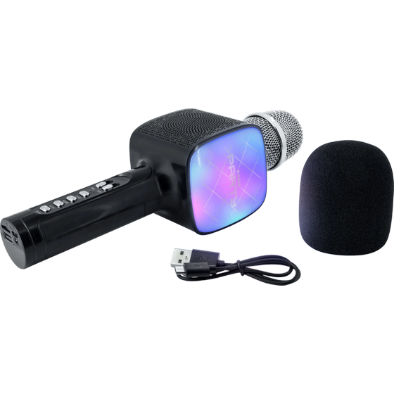 Μικρόφωνο Karaoke Bigben PARTYBTMIC2BK με εφέ φωτισμού 15W - Black image 7