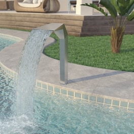 Vidaxl Σιντριβάνι Πισίνας Ασημί 50 X 30 X 90 Εκ. Από Ανοξείδωτο Ατσάλι