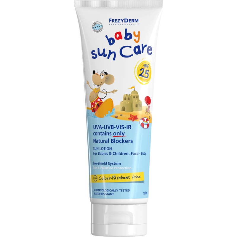 FREZYDERM Βρεφικό Αντηλιακό Γαλάκτωμα Frezyderm Baby Sun Care Lotion Για Πρόσωπο και Σώμα SPF25 100ml