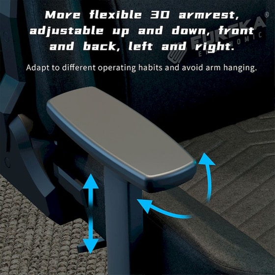 Gaming Καρέκλα Eureka Ergonomic ERK-GC09-BU Υφασμάτινη - Γαλάζια image 4