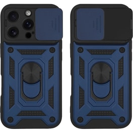 Θήκη Apple iPhone 16 Pro - Sonique Ring Armor CamPro - Μπλε