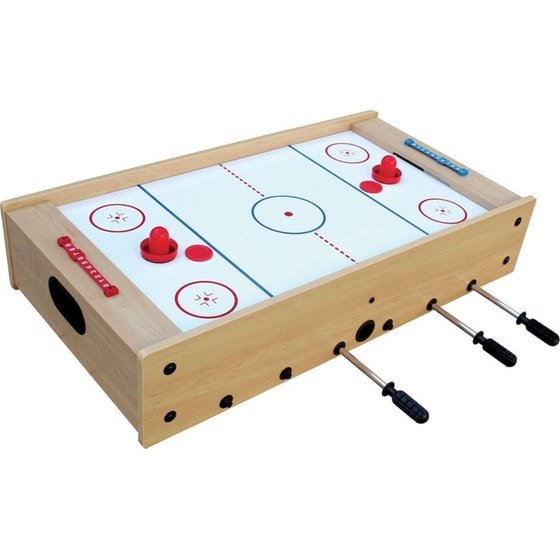 Ποδοσφαιράκι & Air Hockey 2 σε 1 Garlando F-Mini Ξύλινο 97x51x20cm με Τηλεσκοπικές Ράβδους - Ανοιχτό Καφέ image 2